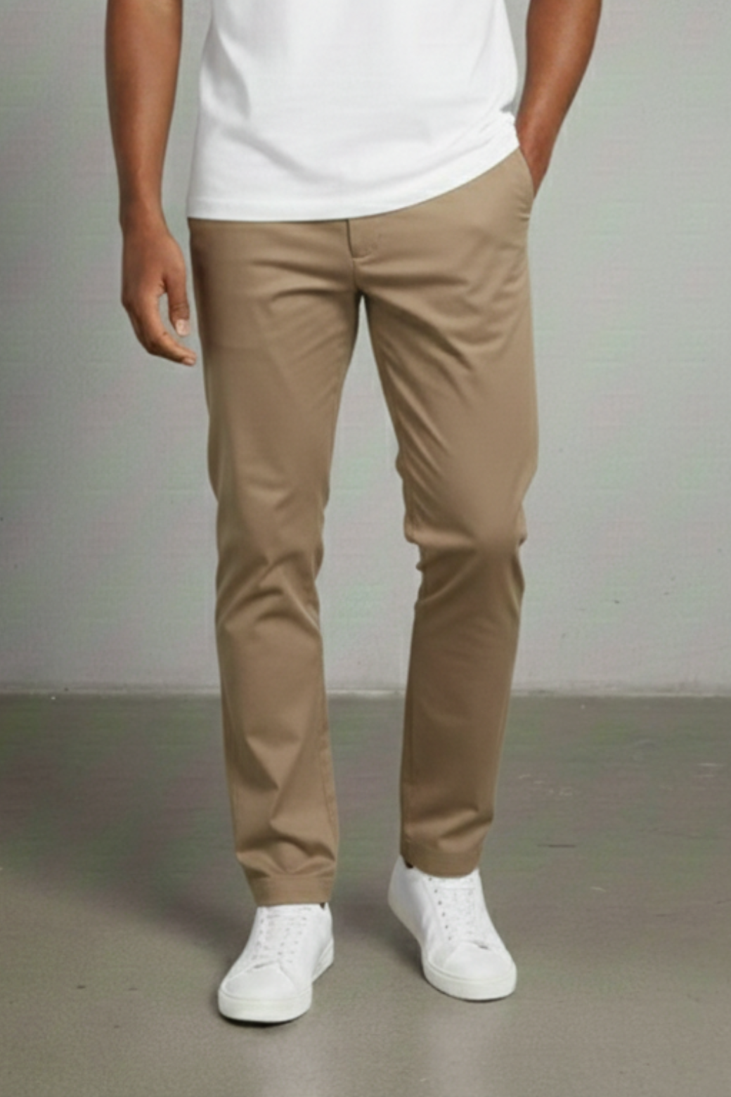 Classic Slim Fit Trousers Taupe