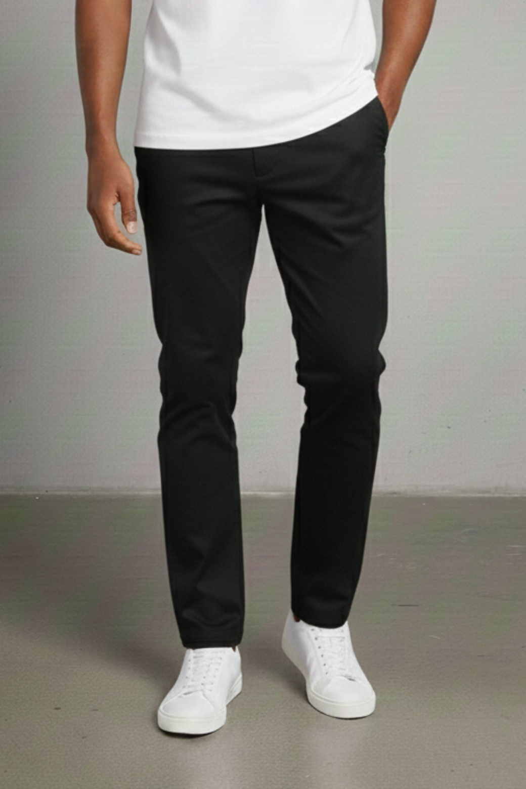Classic Slim Fit Trousers Black