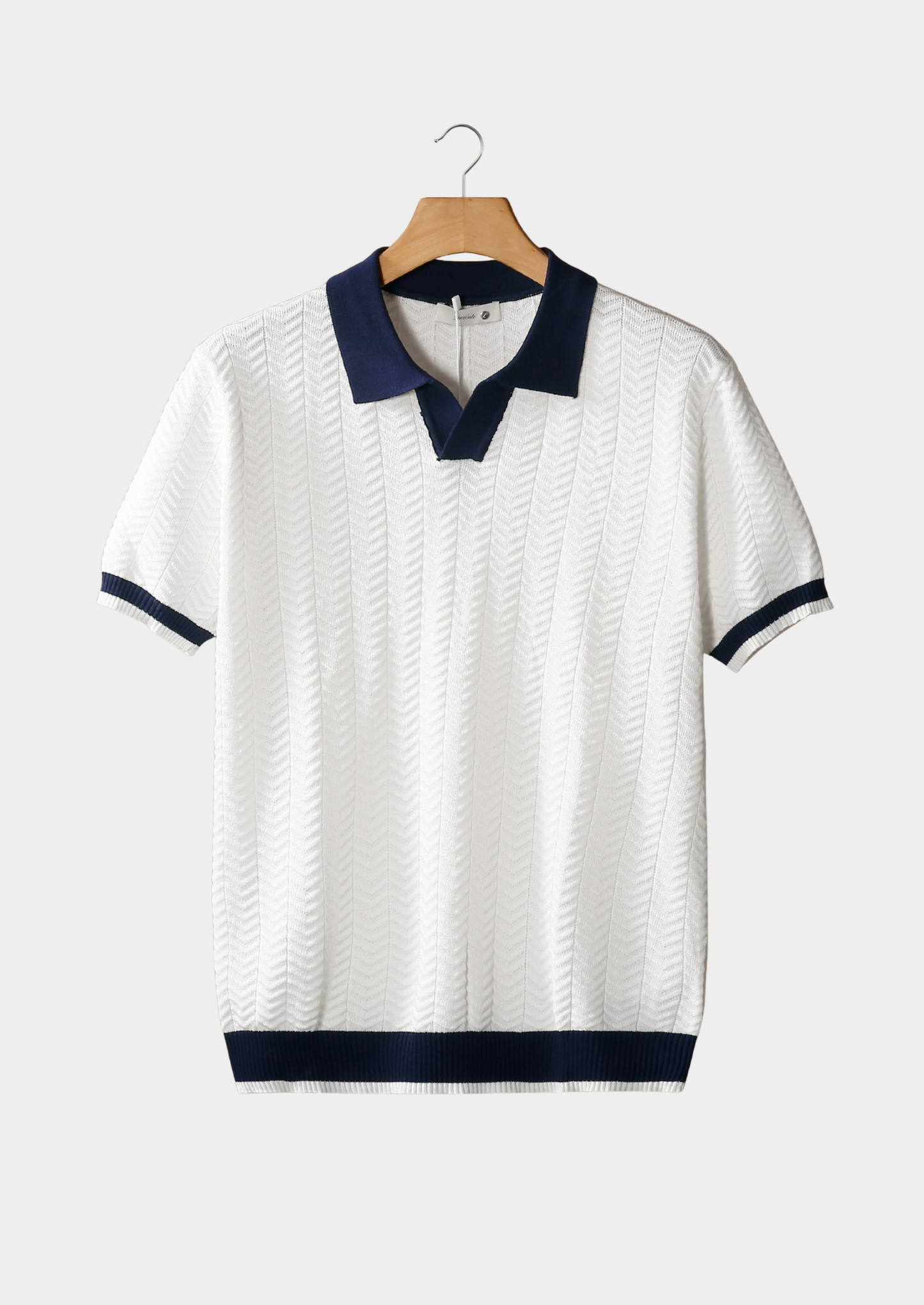 Contrast Textured Polo