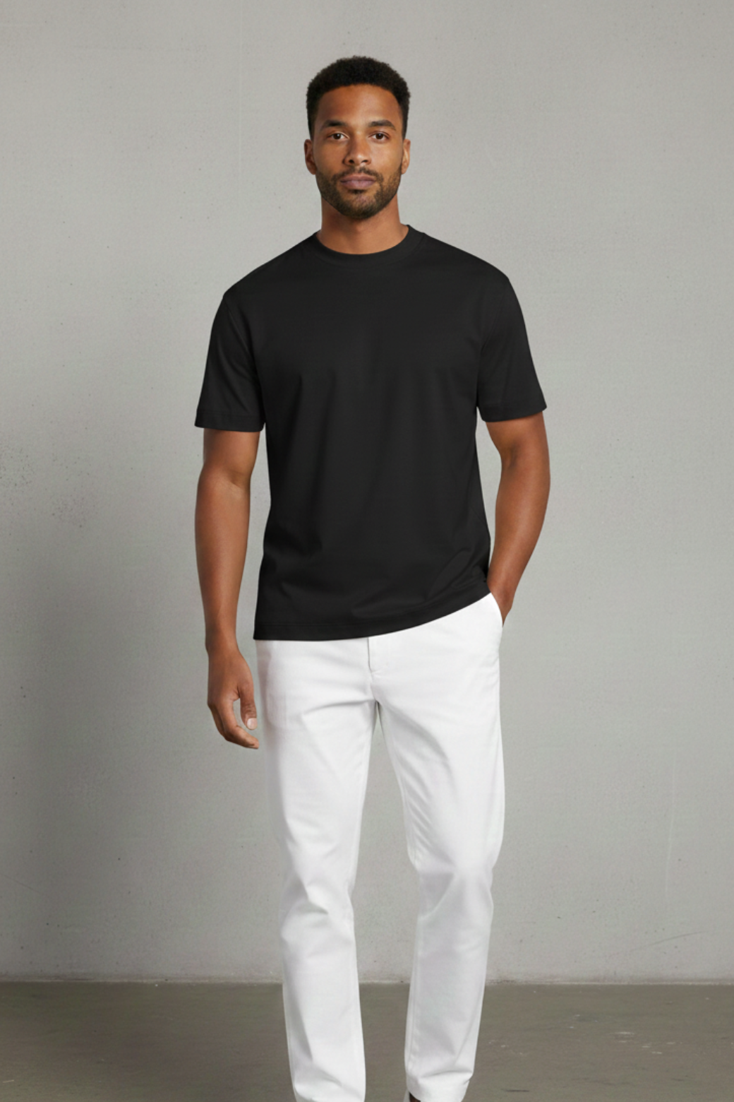 Premium Egyptian Cotton Tee Noir Luxe
