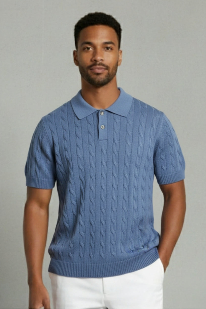 Florence Cable Knit Polo