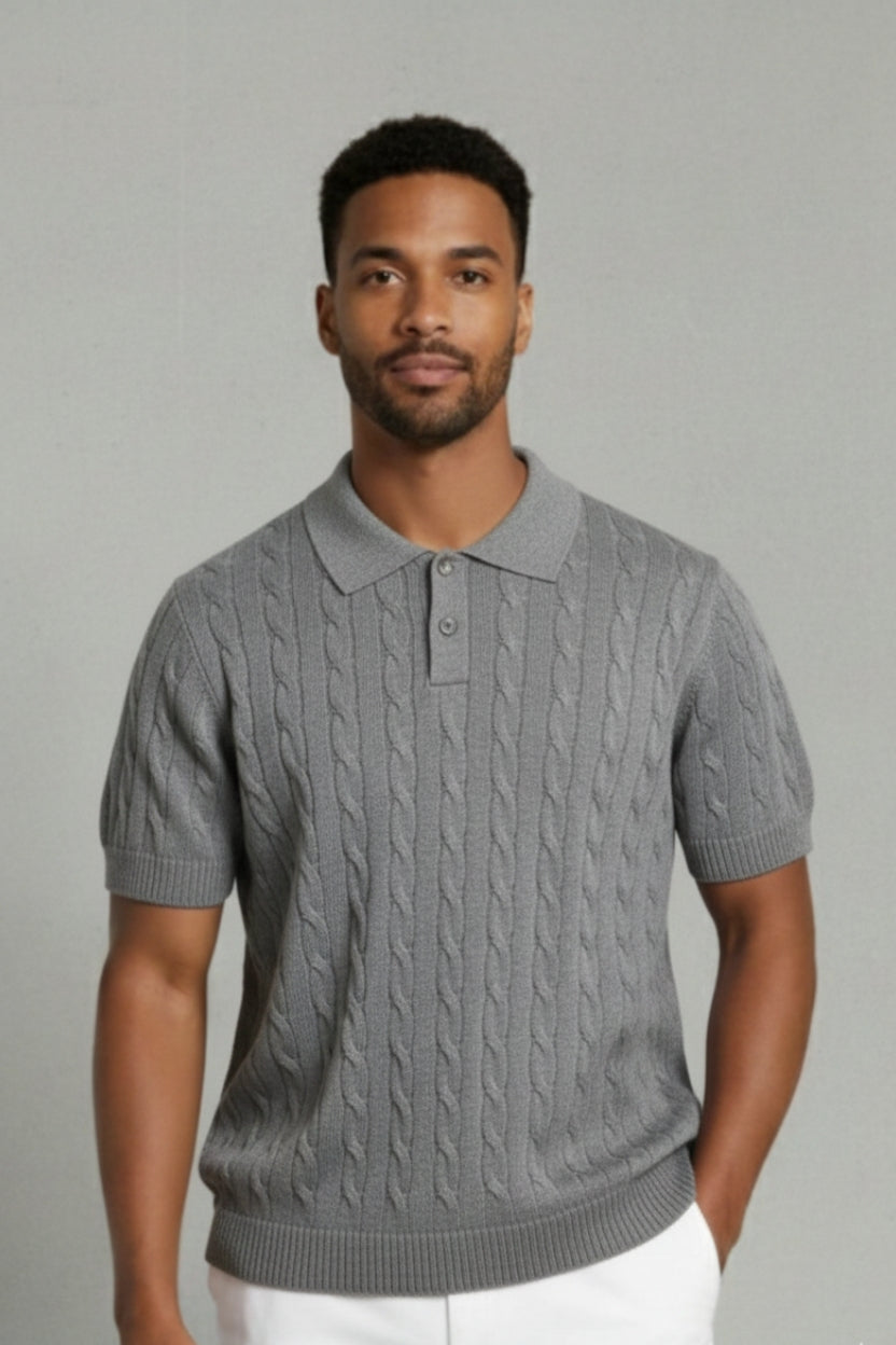 Florence Cable Knit Polo