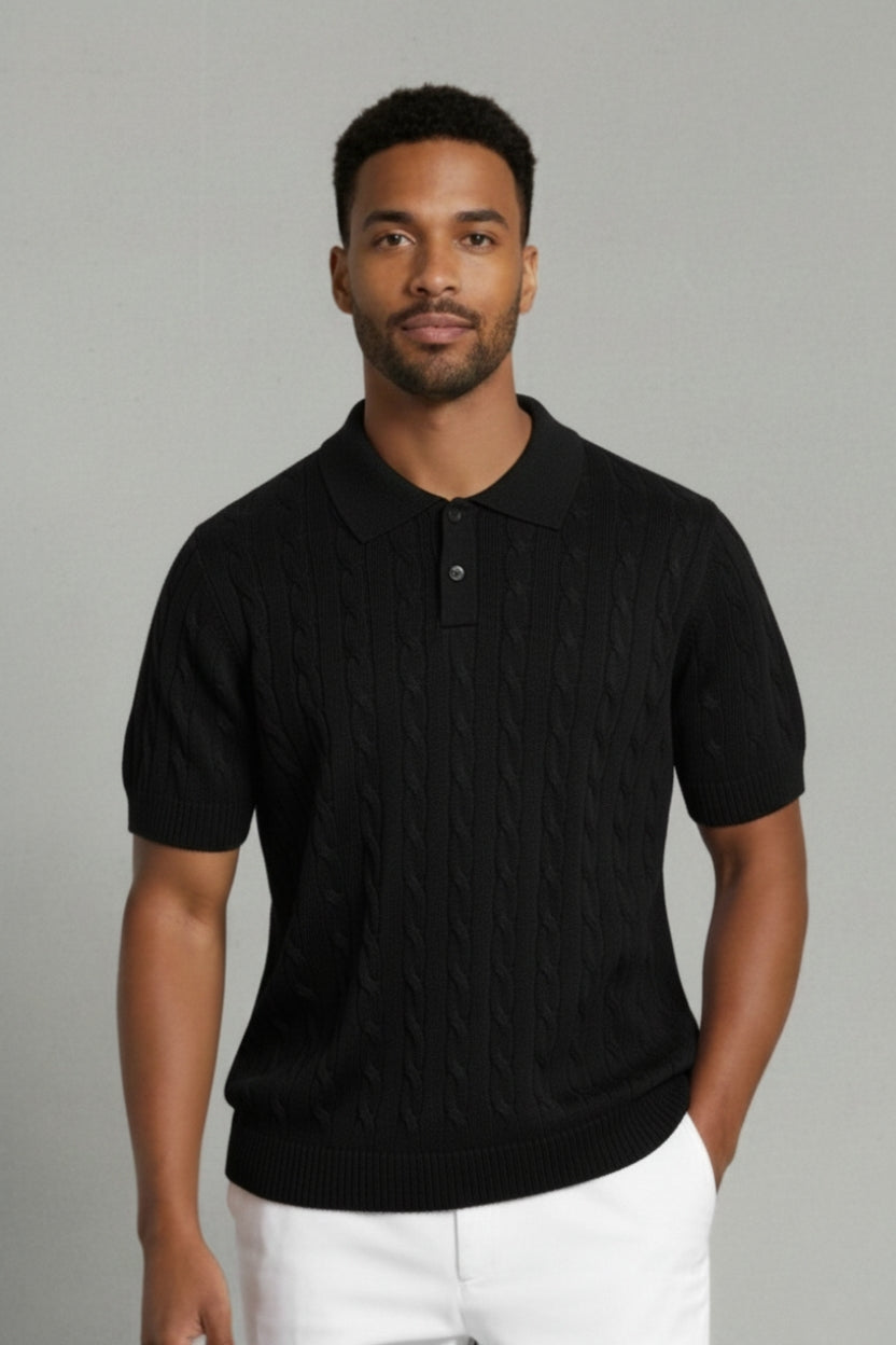 Florence Cable Knit Polo