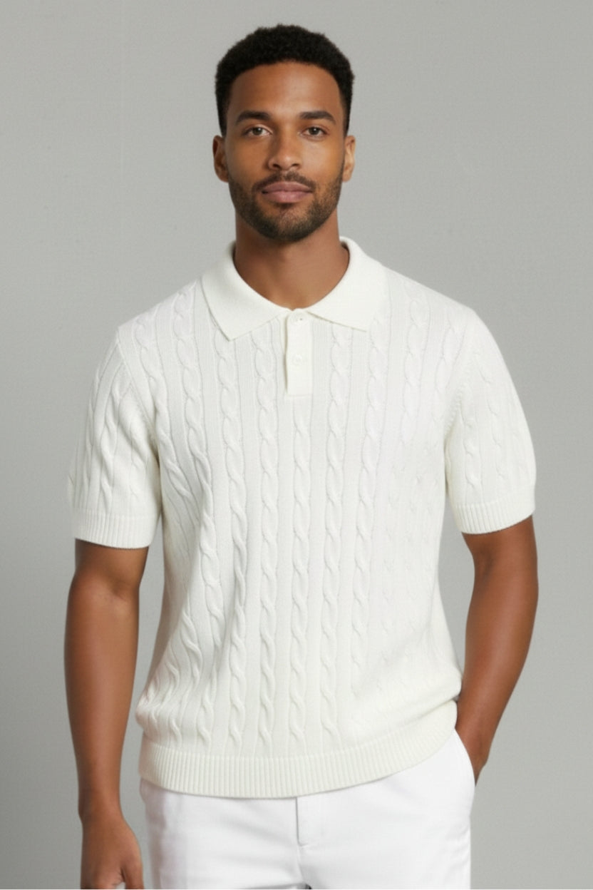 Florence Cable Knit Polo