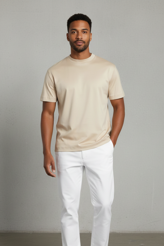 Premium Egyptian Cotton Tee Pearl Essence