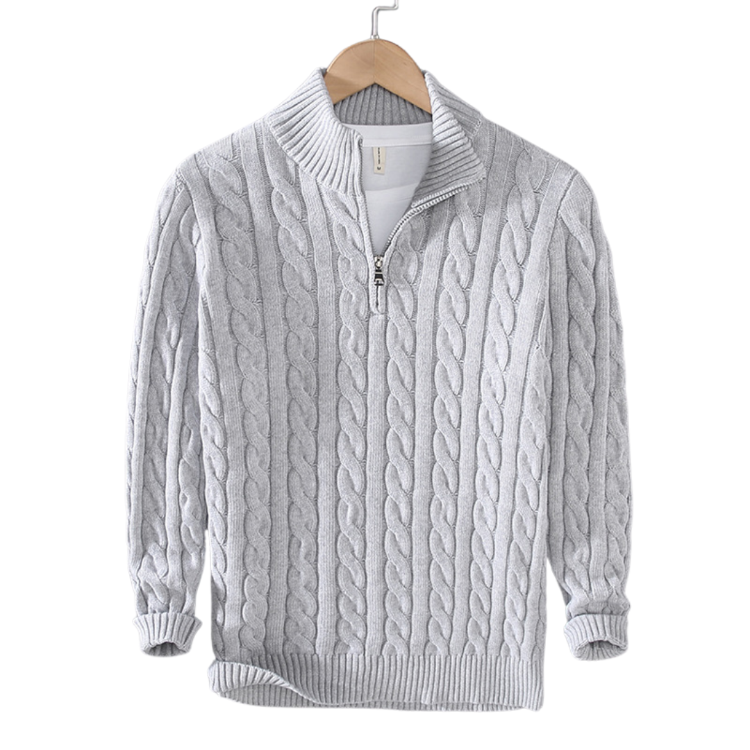 Constance Half-Zip Sweater – Premium Cotton