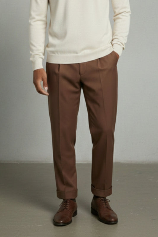 Paris High-Waist Pantalon – Silk Cotton Blend