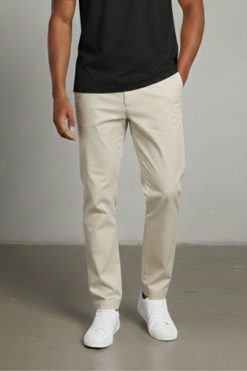 Classic Slim Fit Trousers Deluxe Creme