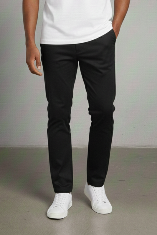 Classic Slim Fit Trousers Black