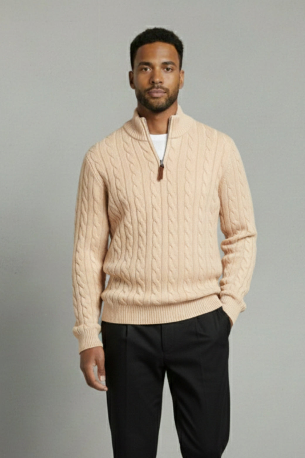 Constance Half-Zip Sweater – Premium Cotton
