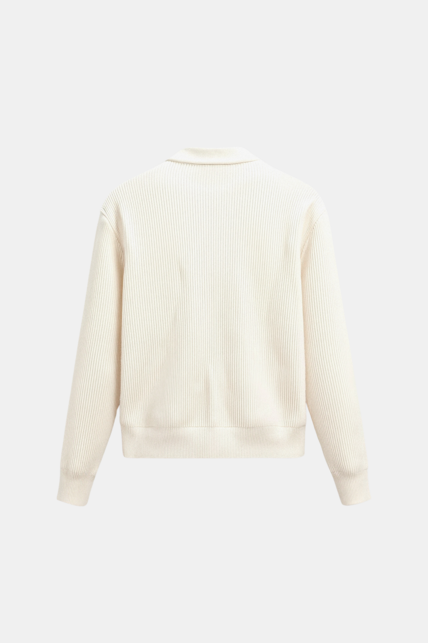 Solid Knitted Crewneck Sweater – Cotton Blend