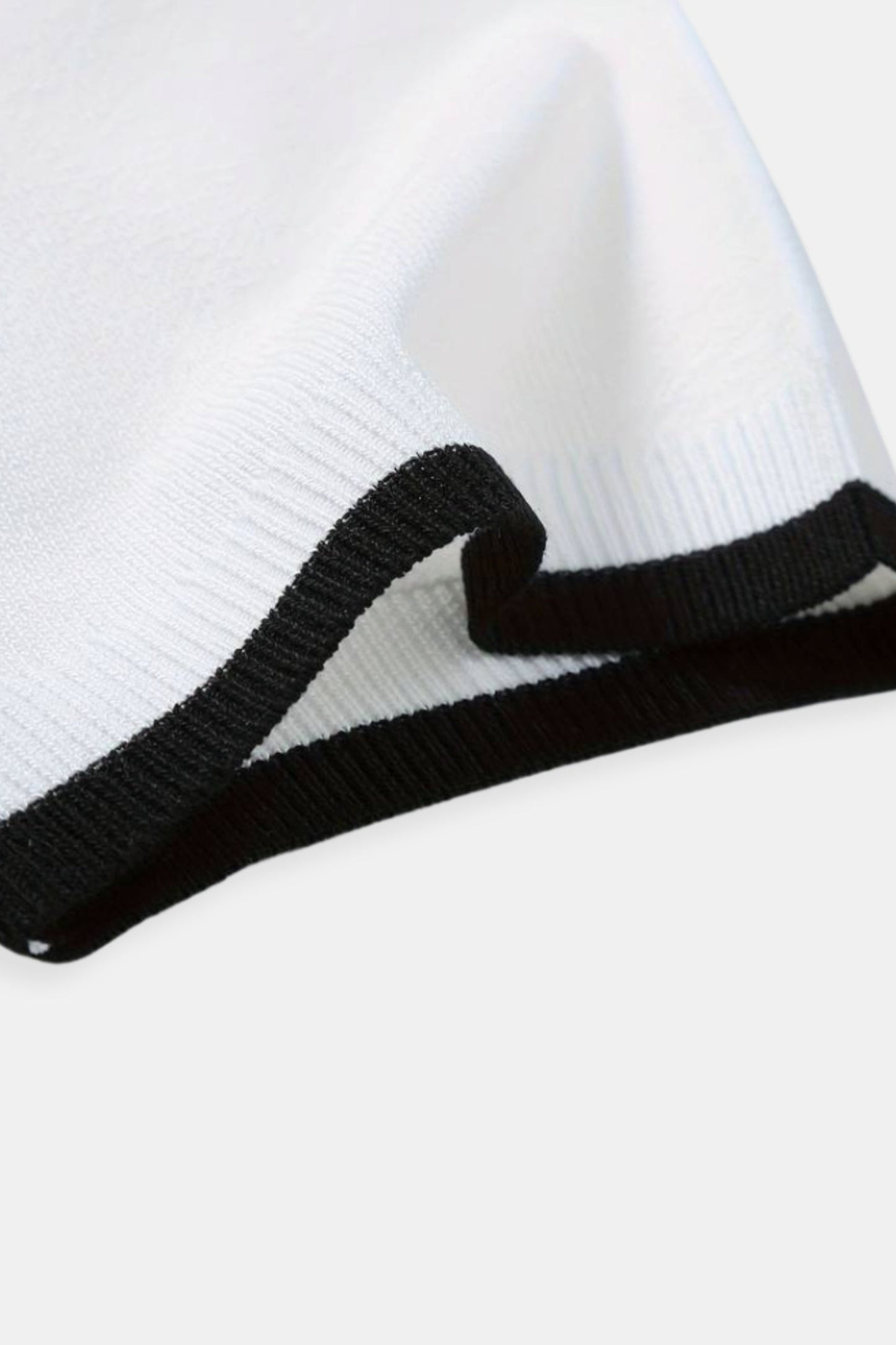 Geometric Textured Zipper Polo