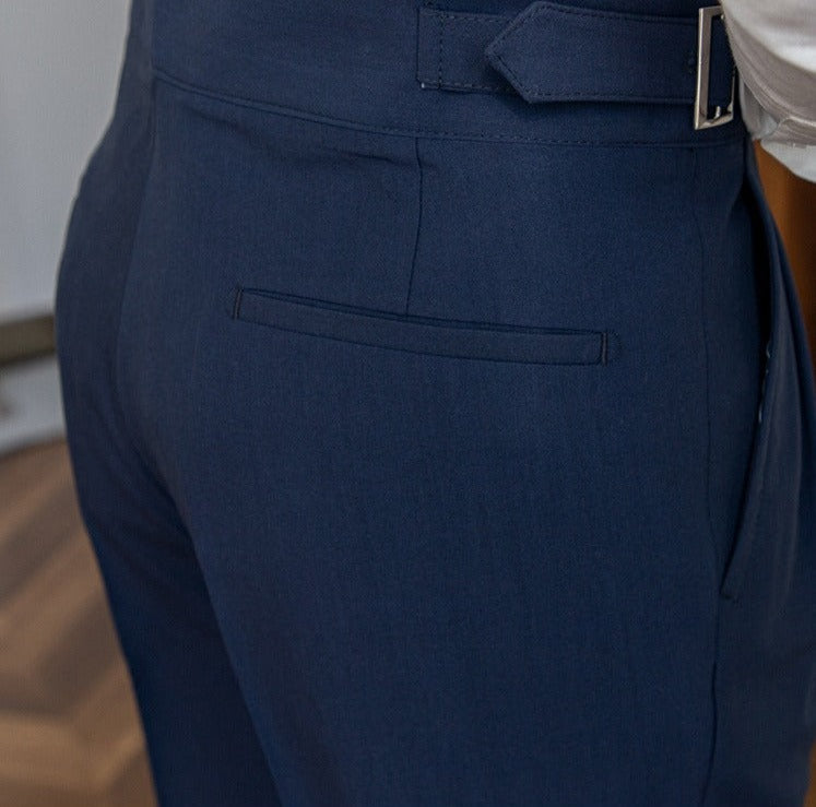 Premium Gurkha Pleated Straight Fit Trousers Beige