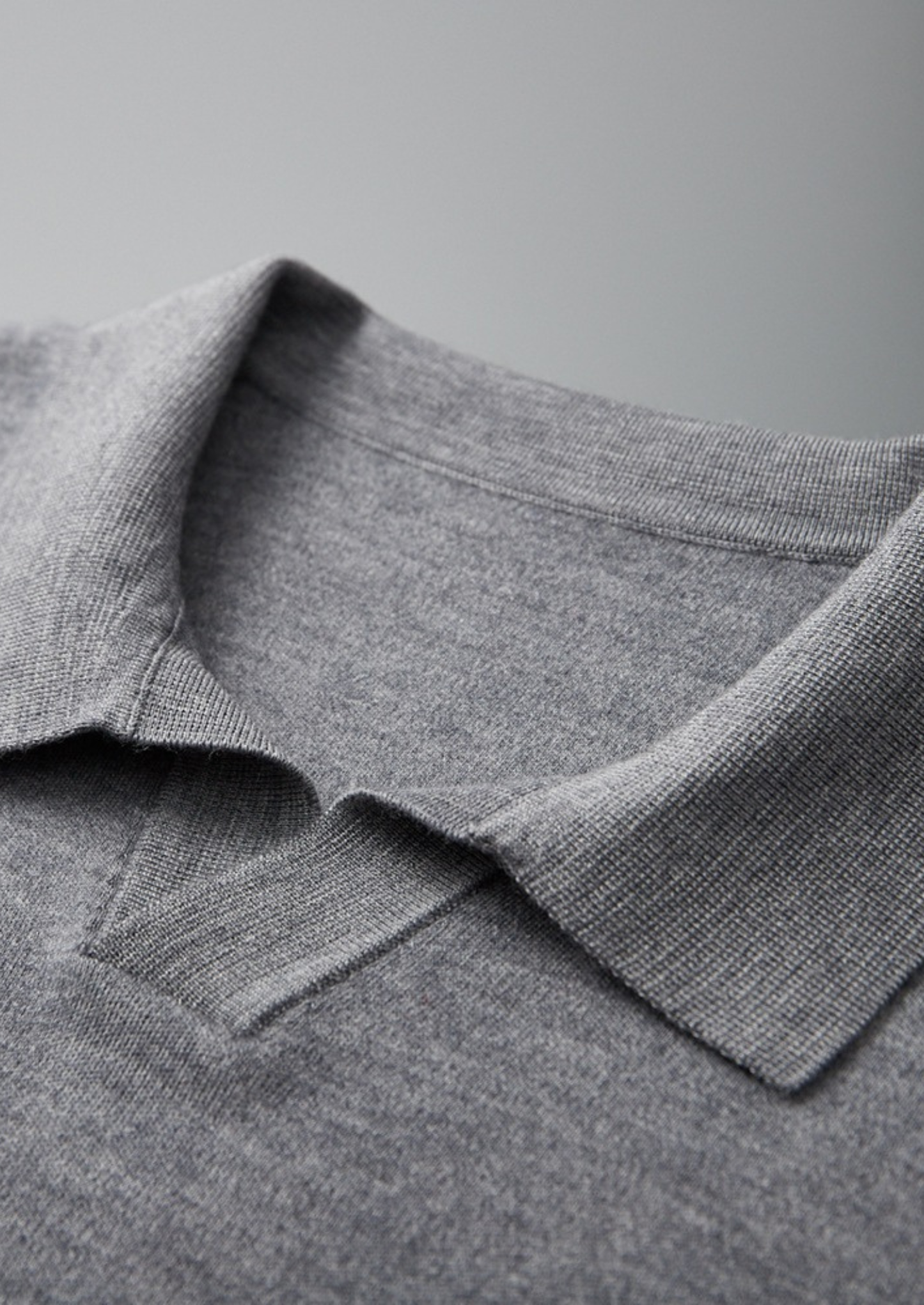 Cashmere Buttonless Sweater Polo