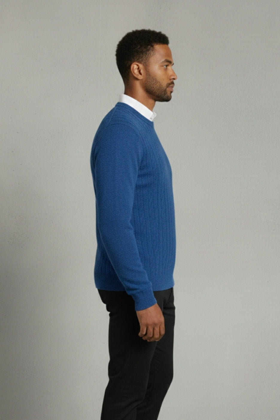 Premium Cable Knit Cotton Sweater Ivory