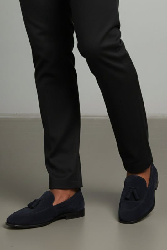 Premium Tassel Suede Loafers Tan