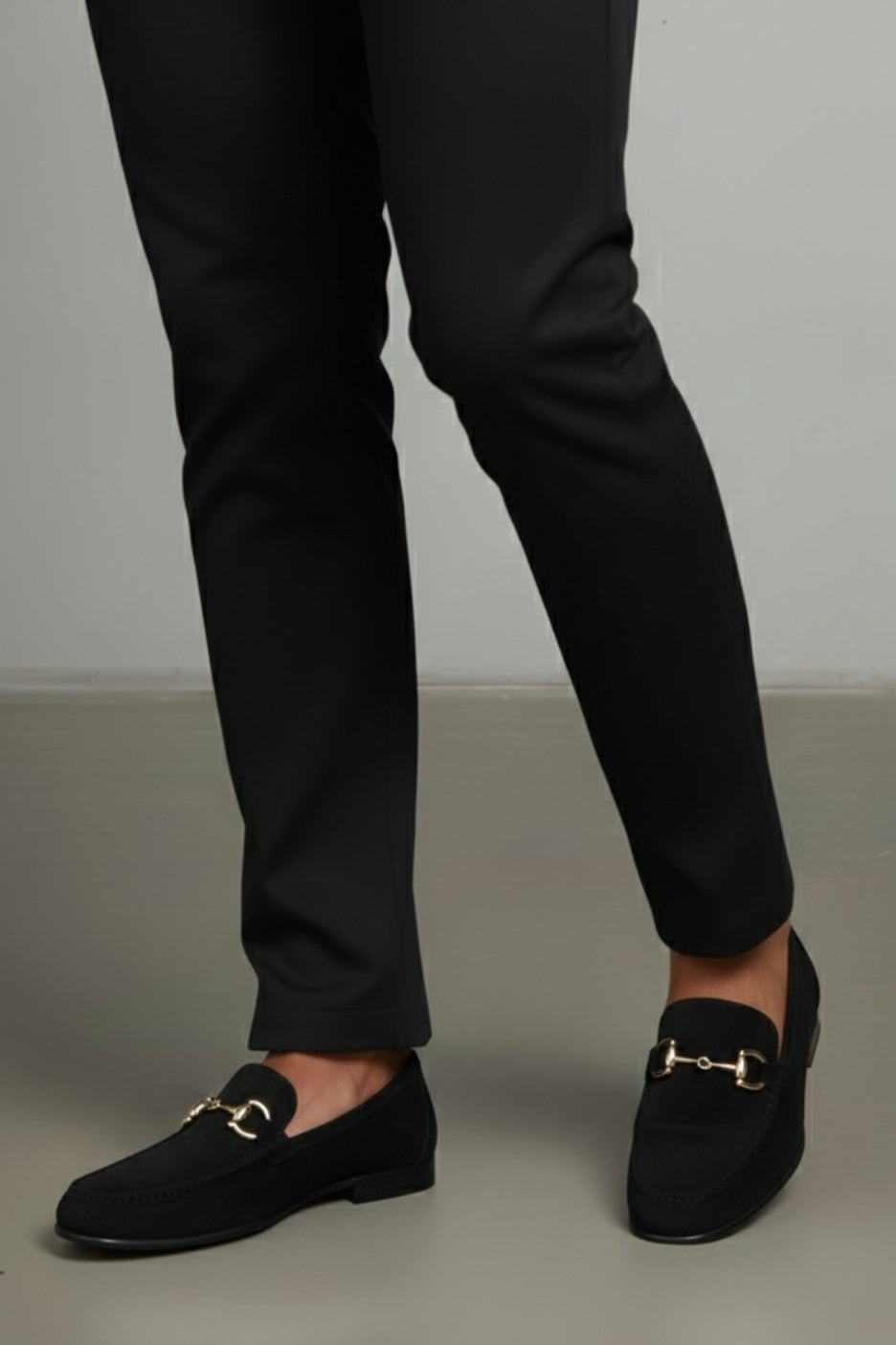 Premium Horsebit Suede Loafers Brown