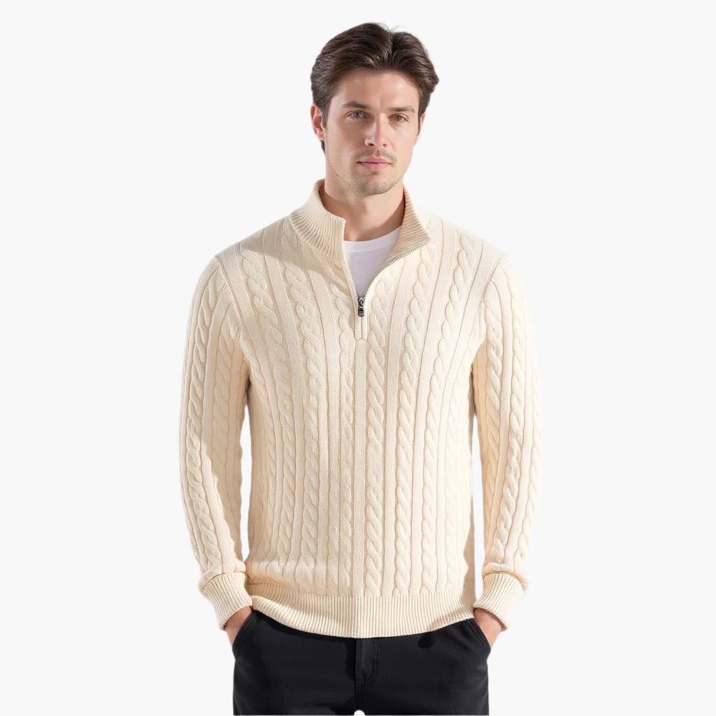 Cable Knit Half-Zip Sweater Pack – 5 Colors
