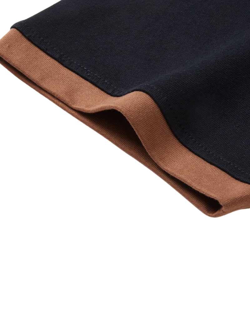 Striped Textured Button Polo