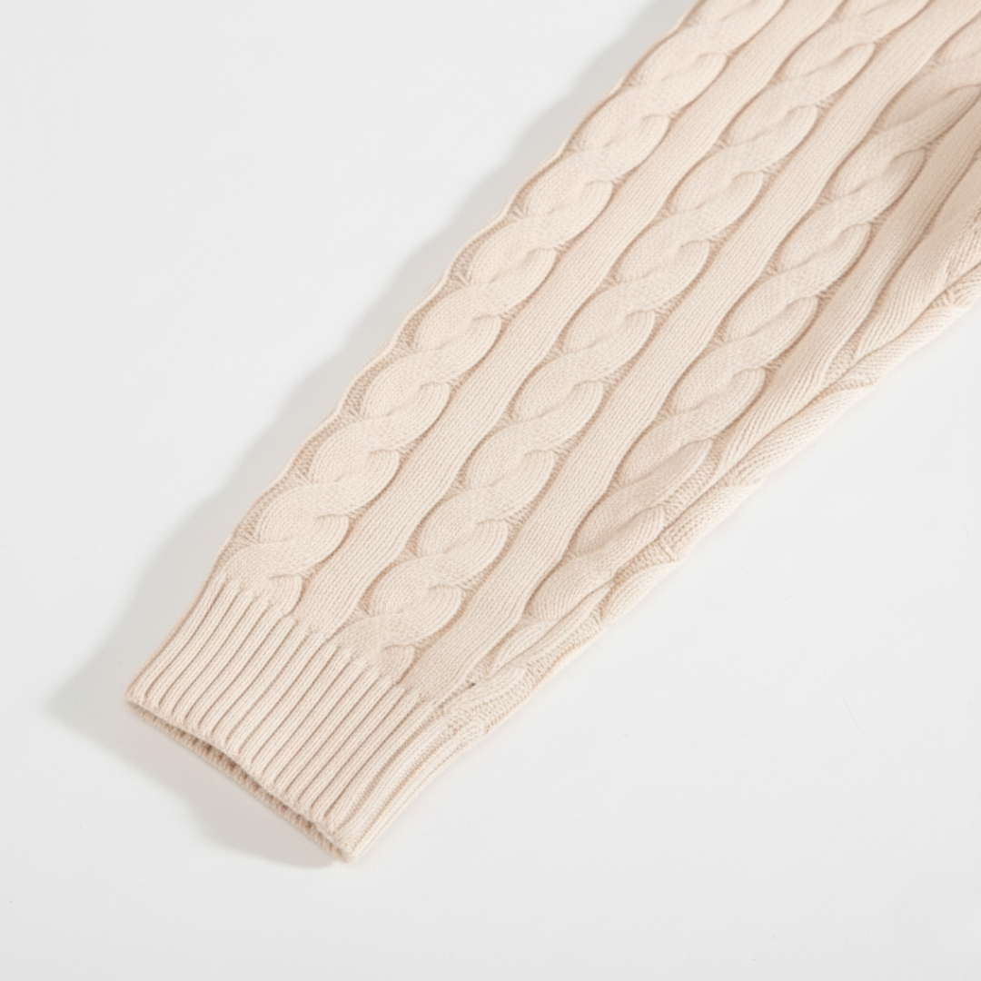 Constance Half-Zip Sweater – Premium Cotton