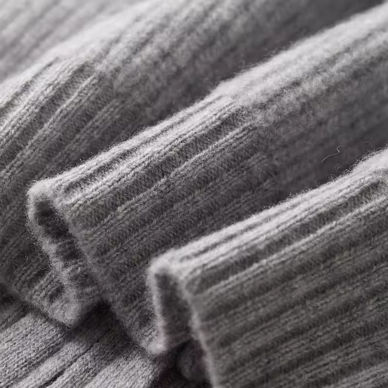 Cashmere Ribbed Sweater – 100% Premium Cashmere
