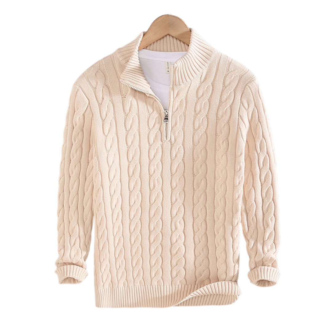 Constance Half-Zip Sweater – Premium Cotton