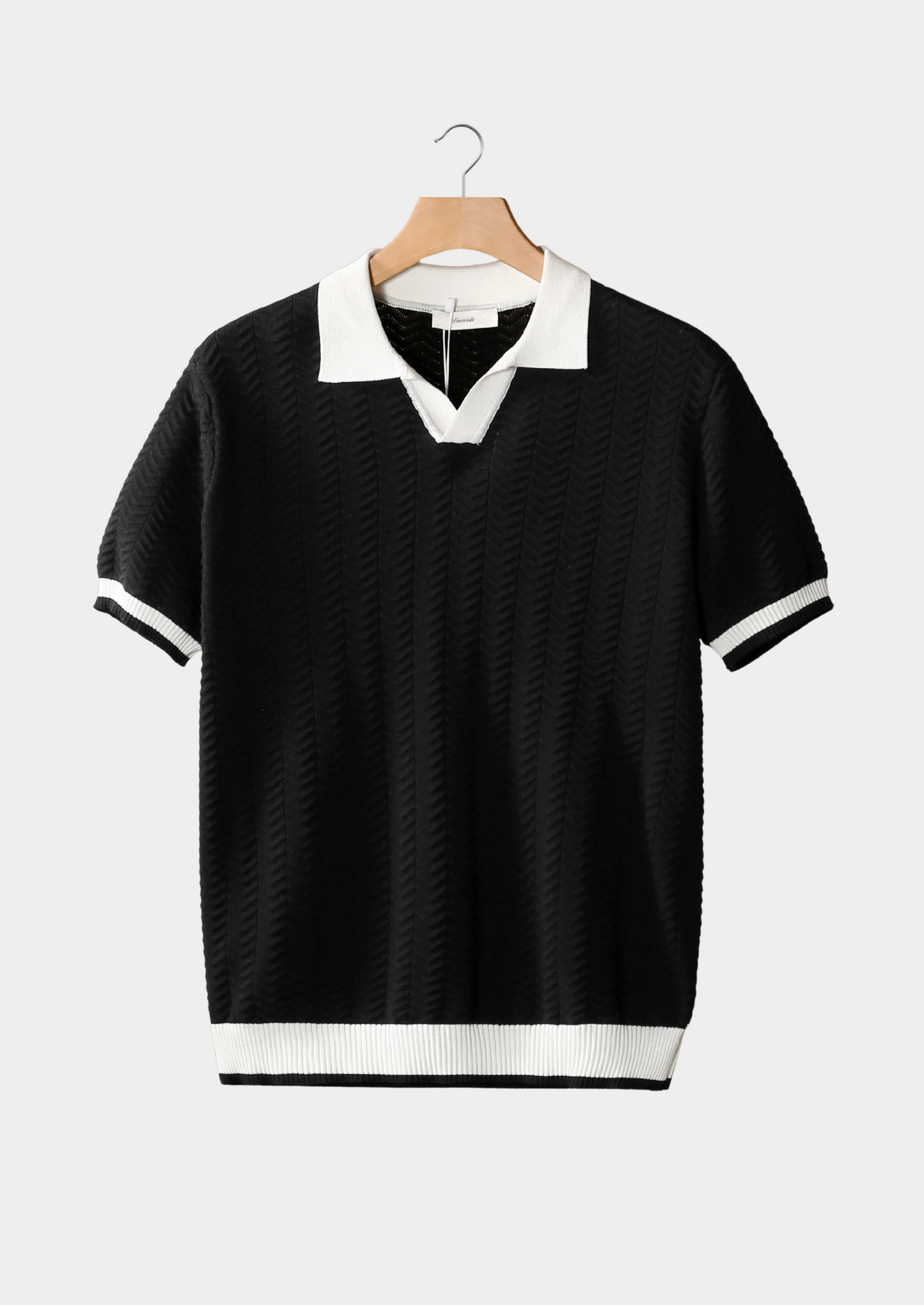Contrast Textured Polo