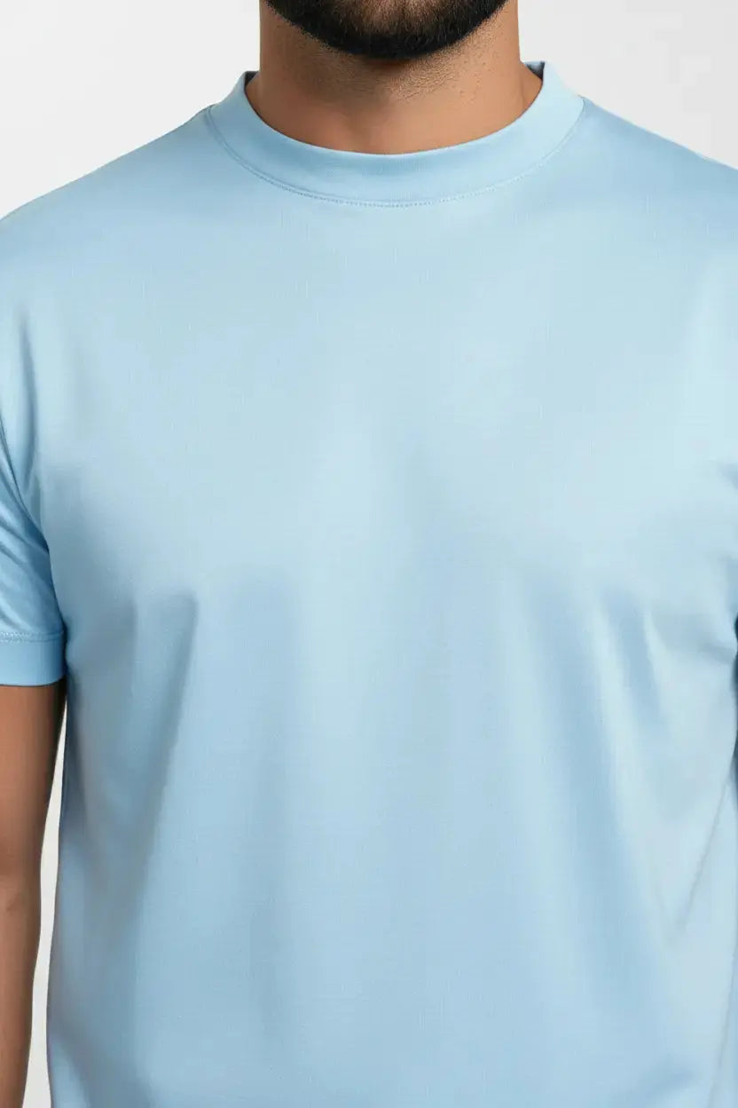 Premium Egyptian Cotton Tee Glacier Blue
