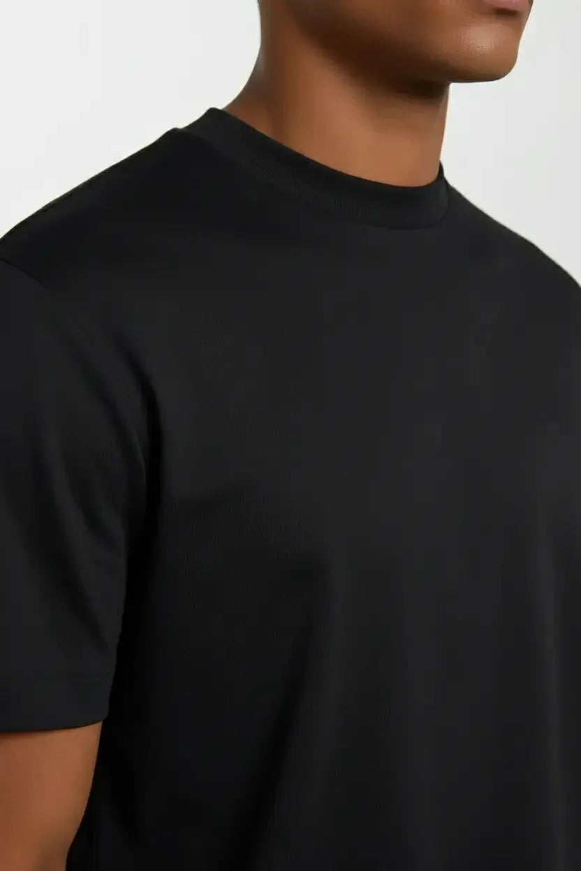 Premium Egyptian Cotton Tee Noir Luxe